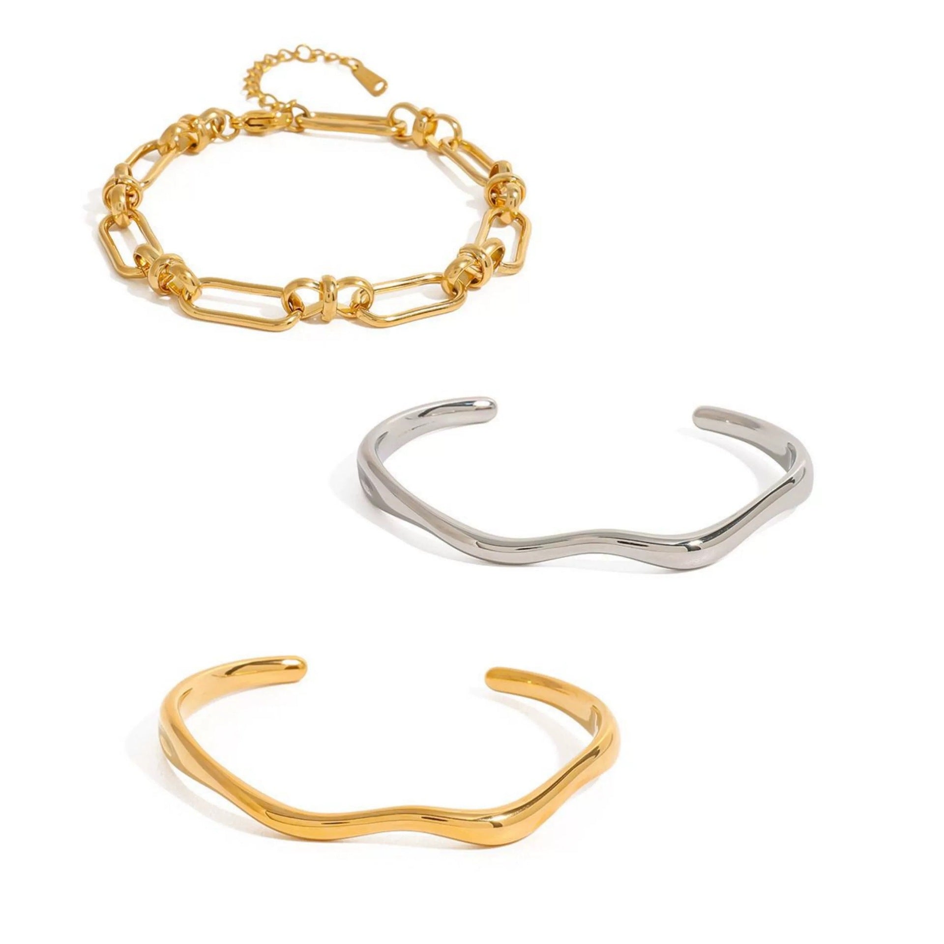 Bracciale Rigido Dorato - SLK
