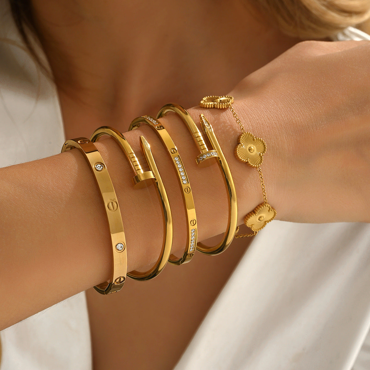 Bracciale Dorato Minimal da Donna - SLK
