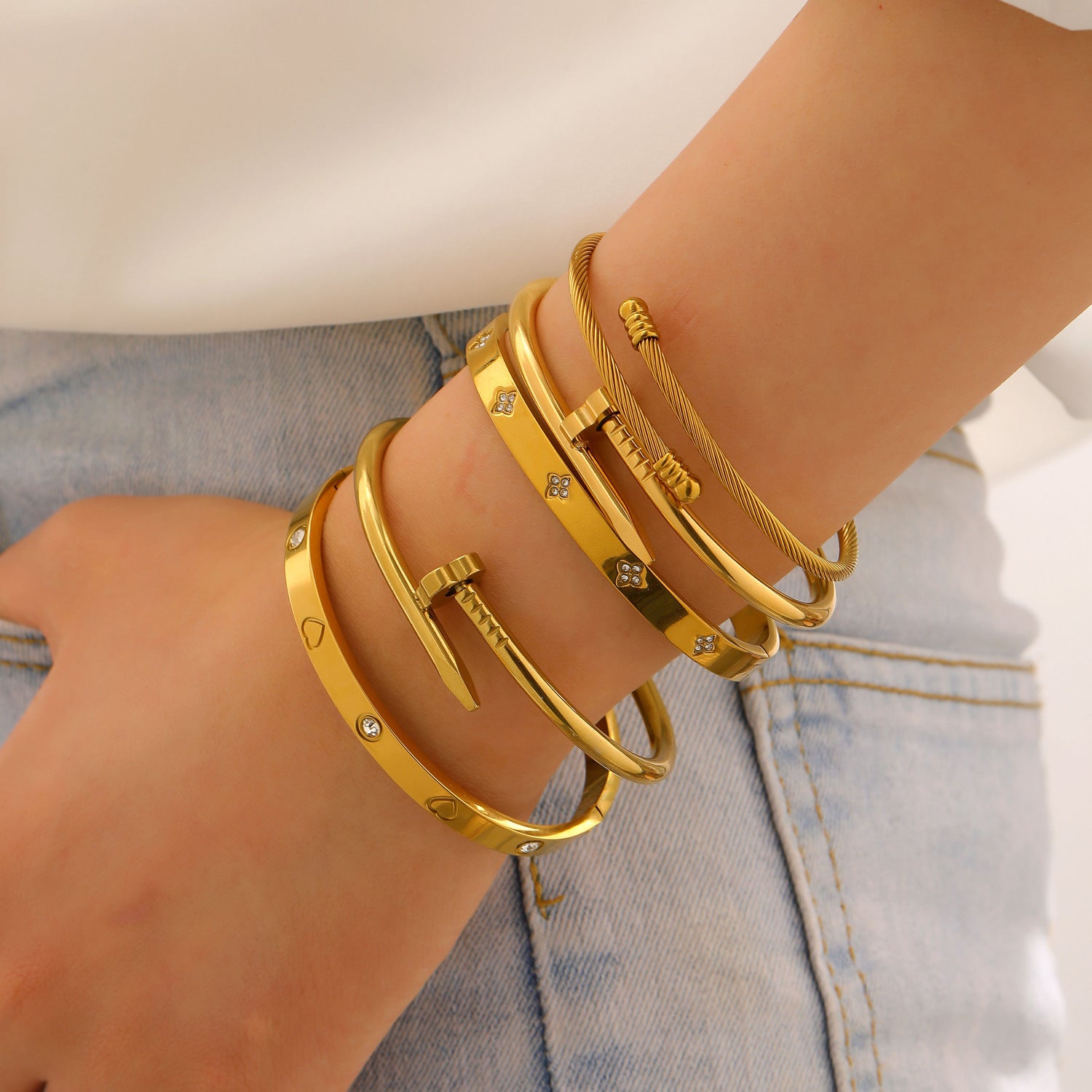 Bracciale Dorato Minimal da Donna - SLK