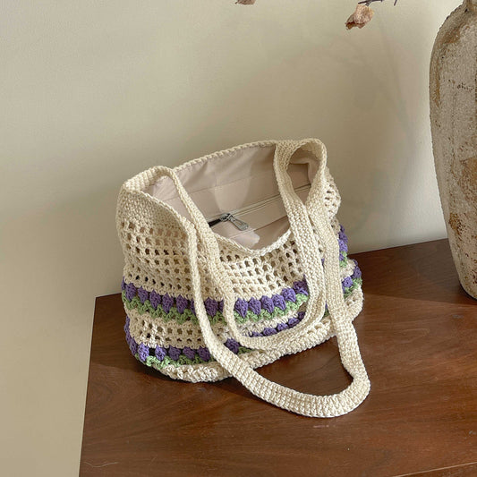 Borsa Tote Intrecciata in Raffia - SLK