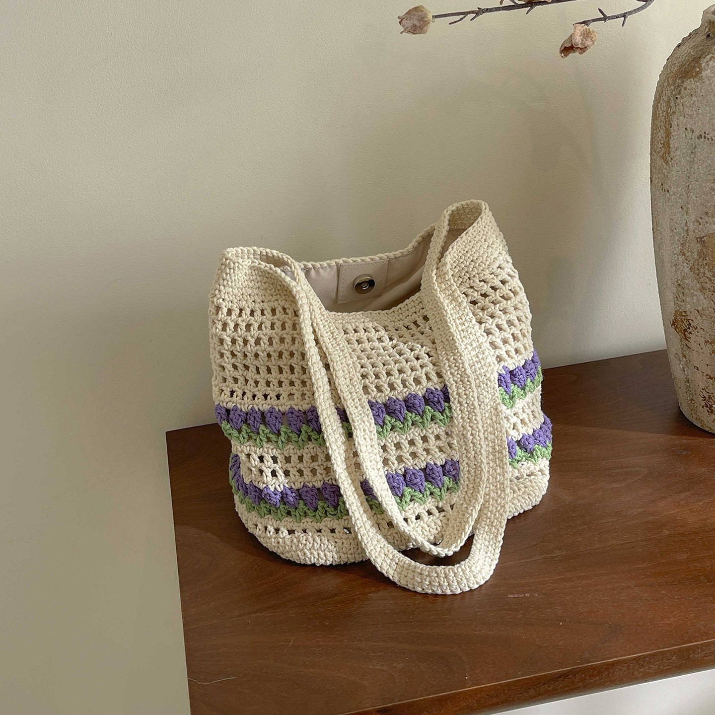 Borsa Tote Intrecciata in Raffia - SLK