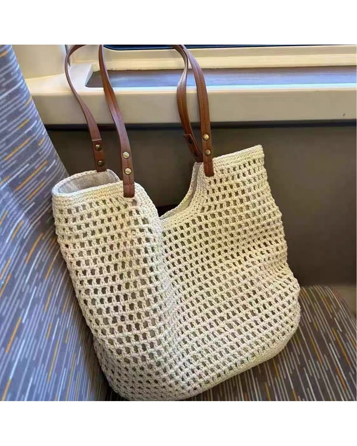Borsa Tote Traforata Bianco Crema - SLK