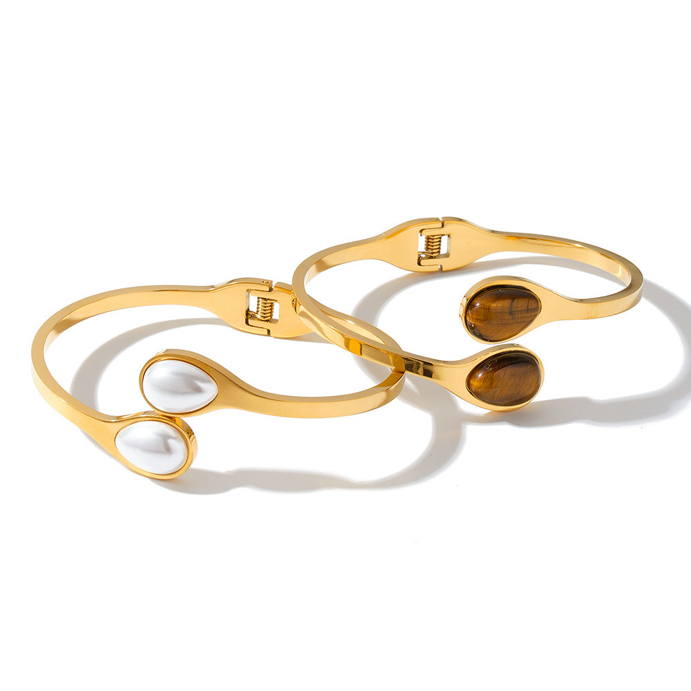 Bracciale Aperto con Perle - SLK