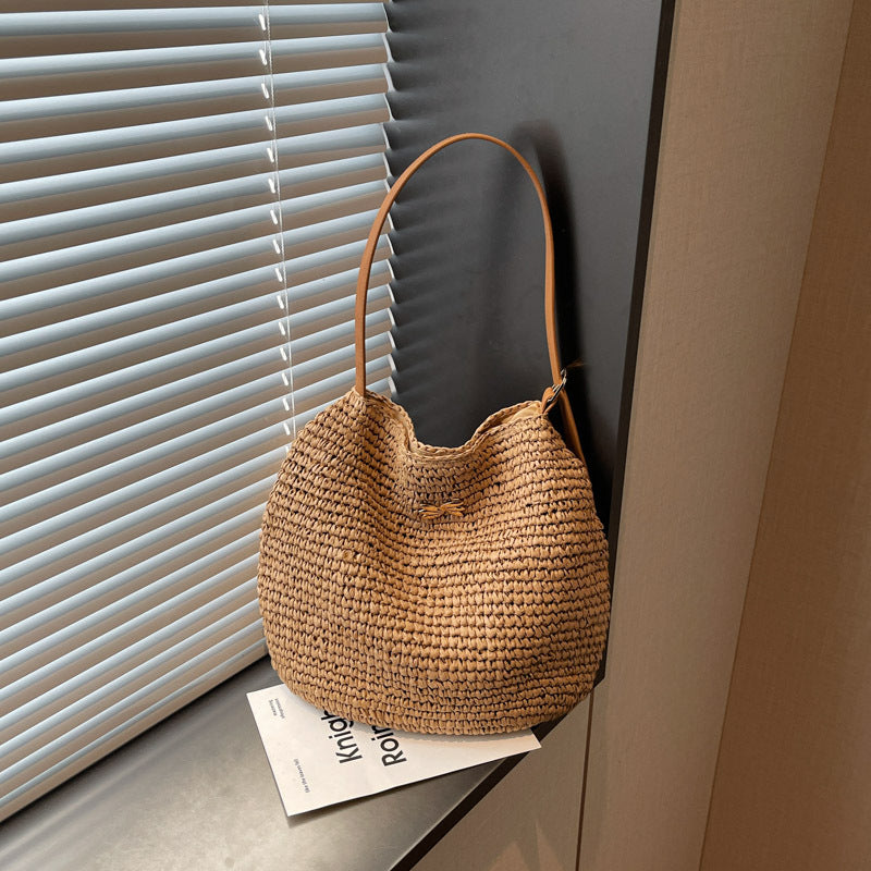 Borsa Tote Intrecciata in Raffia - SLK