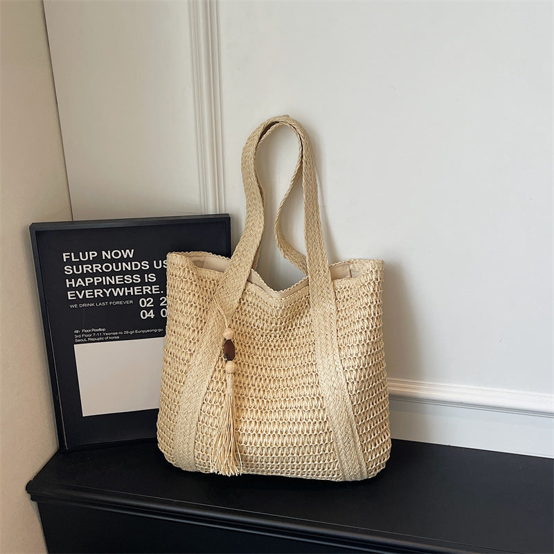 Borsa Tote Intrecciata in Raffia - SLK
