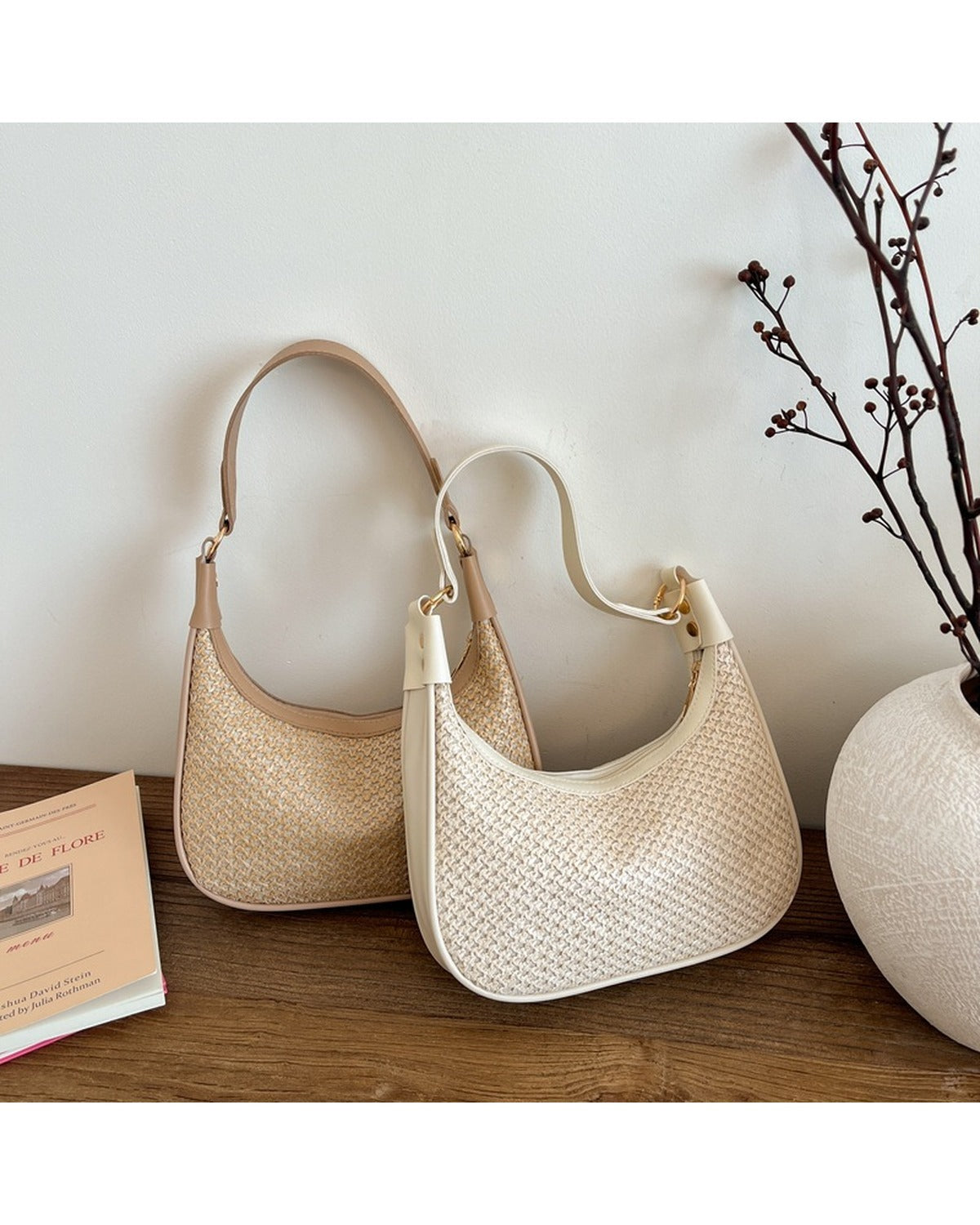 Borsa Mezzaluna Intrecciata da Spalla