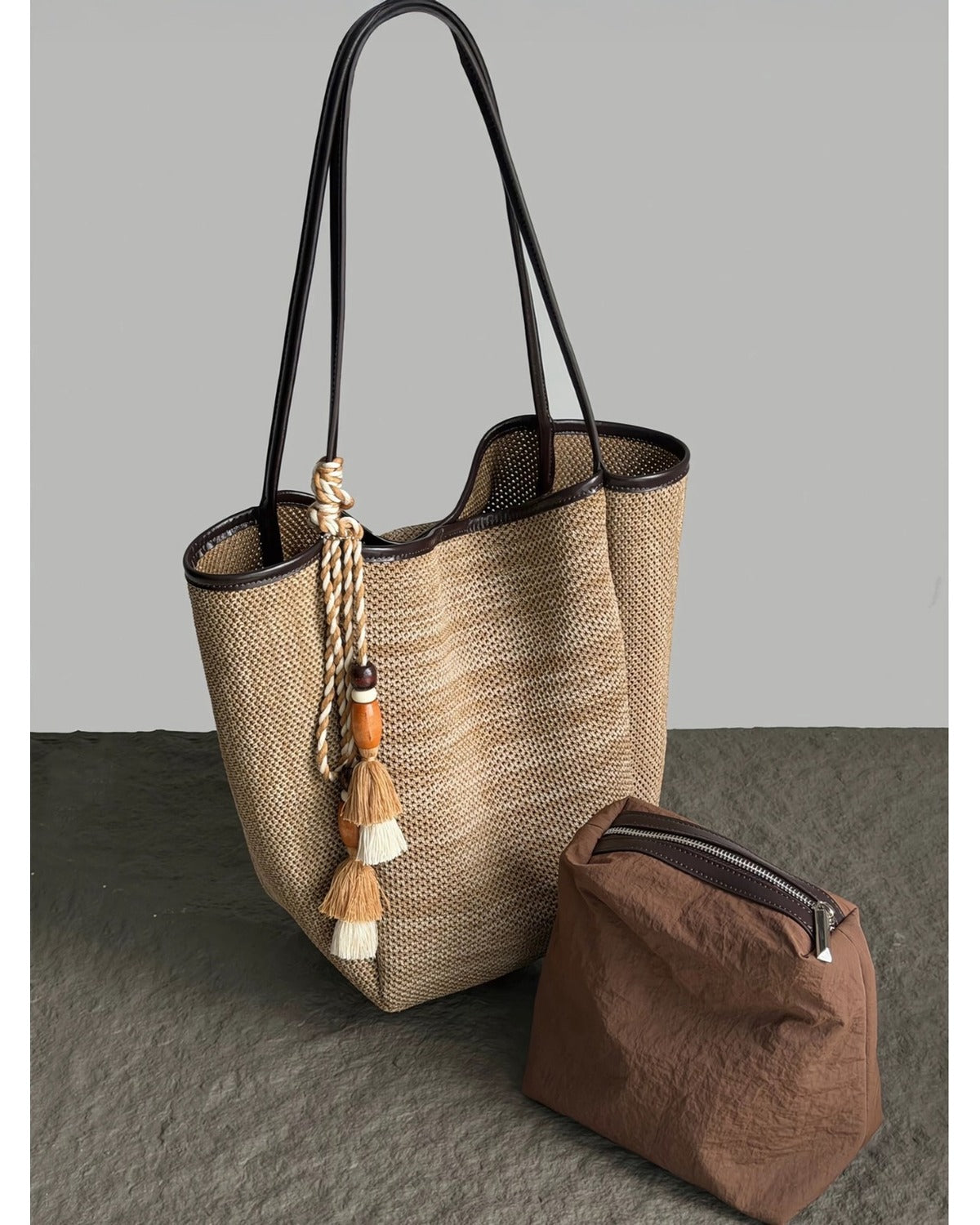 Borsa Tote Intrecciata Beige - SLK