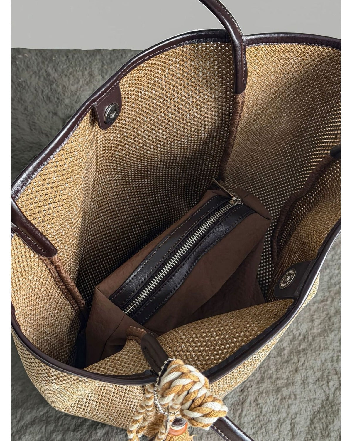 Borsa Tote Intrecciata Beige - SLK