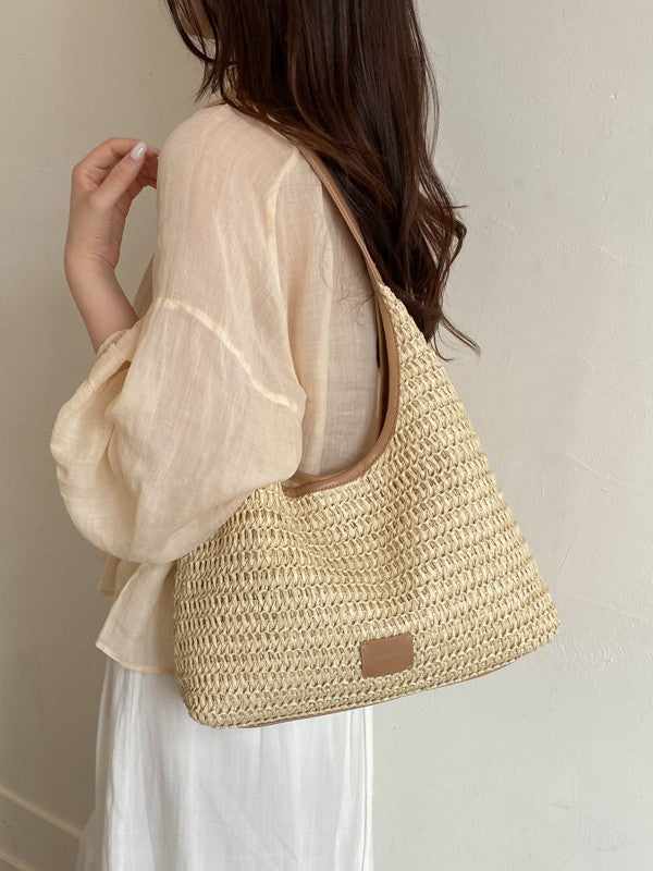 Borsa Tote Intrecciata in Raffia - SLK
