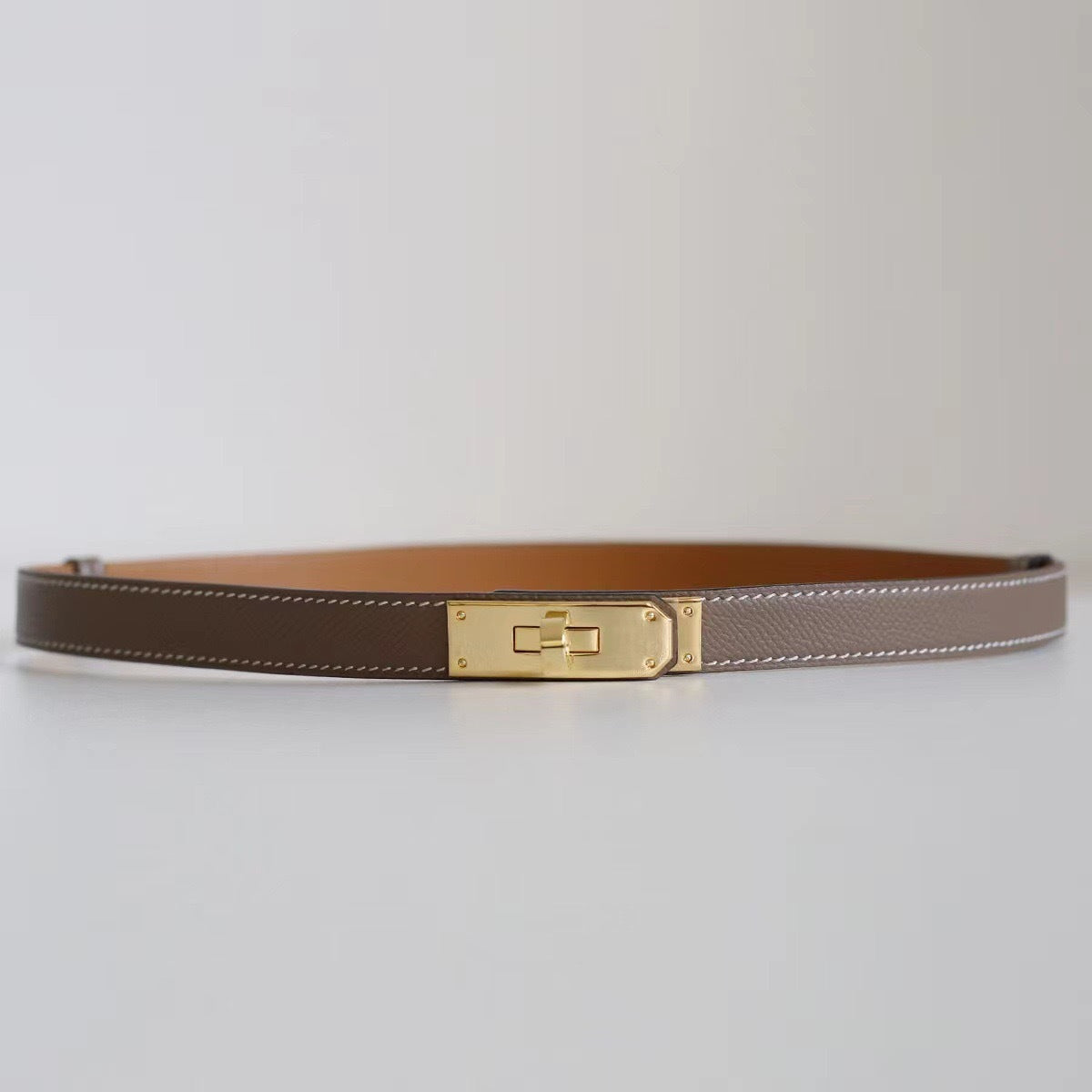 Cintura Sottile con Fibbia Dorata - SLK