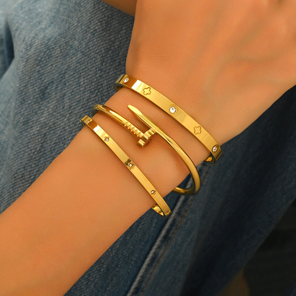 Bracciale Dorato Minimal da Donna - SLK