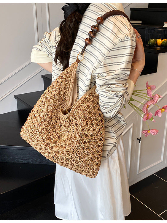 Borsa Tote Intrecciata in Raffia - SLK
