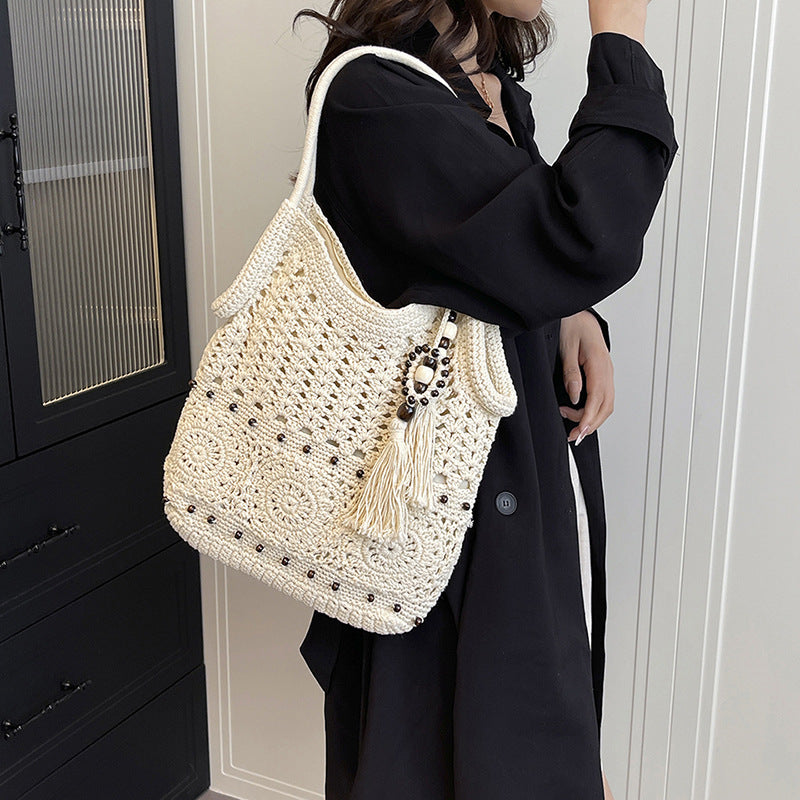 Borsa Tote Intrecciata in Raffia - SLK