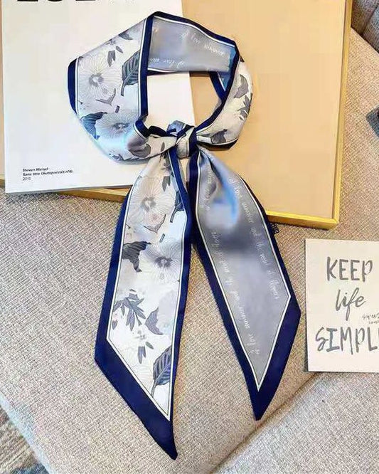 Foulard Vintage in Stile Seta - Blu