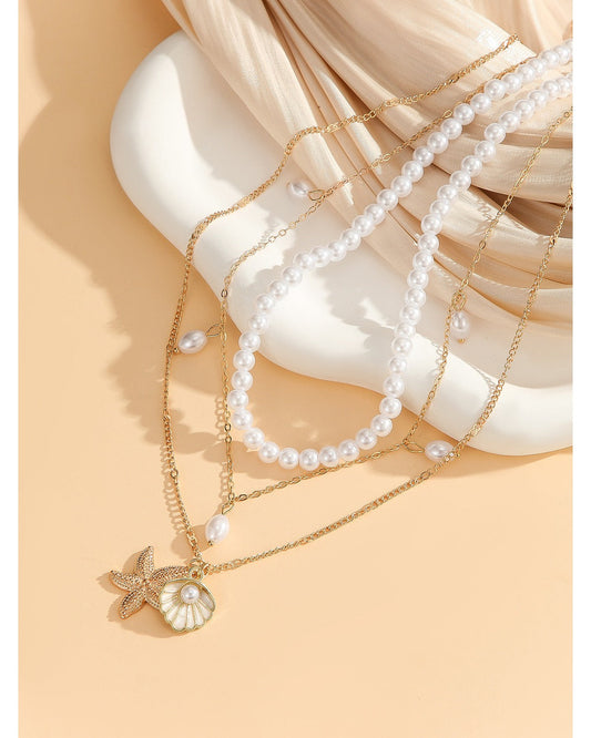 Collana Resort con Perle e Conchiglia - immagine principale SLK